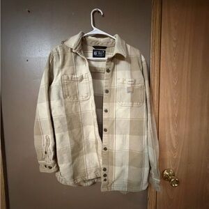 Carhartt Tan Plaid Shirt Jacket
